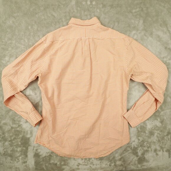 Ralph Lauren Vintage Men's Custom Fit Orange Gingham Check‎ Shirt size Medium - Picture 4 of 7